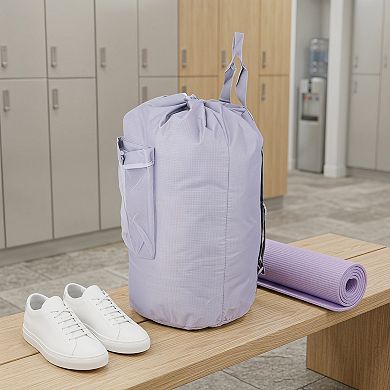Ployester Laundry Backpack for Travel, Large Dirty Clothes Hamper Bag with Wet Pocket