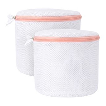 6.7x5.9 inch 2 Pack Bra Laundry Bag, Mesh Lingerie Wash Bags for Delicates, Zippered Bag