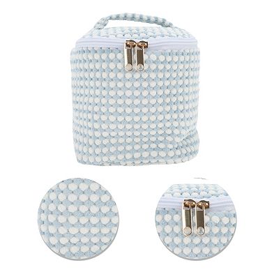 Plush 1Pc Organizational Cylinder Makeup Bag for Travel