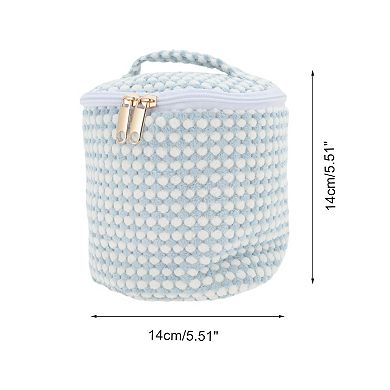 Plush 1Pc Organizational Cylinder Makeup Bag for Travel