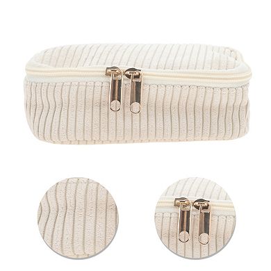 Corduroy 1Pc Multi-functional Square Makeup Bag for Travel