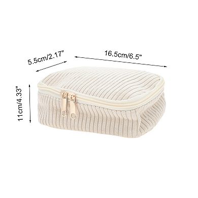 Corduroy 1Pc Multi-functional Square Makeup Bag for Travel