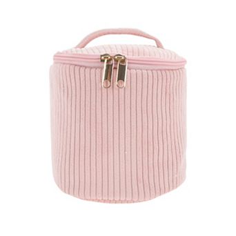 Corduroy 1 pc Organizational Cylinder Makeup Bag for Travel