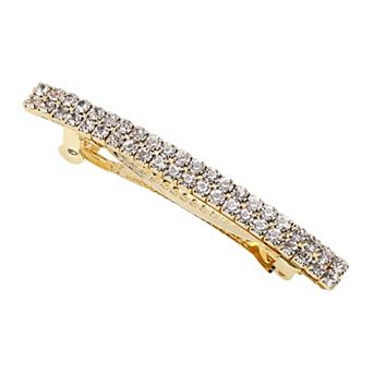 1 pc Grace Crystal Spring Clip Hairpin 2-Row Hair Barrettes