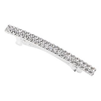 1 pc Grace Crystal Spring Clip Hairpin 2-Row Hair Barrettes