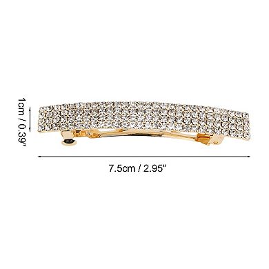 1Pc Grace Crystal Spring Clip Hairpin 4-Row Hair Barrettes