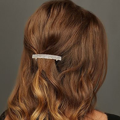 1Pc Grace Crystal Spring Clip Hairpin 4-Row Hair Barrettes
