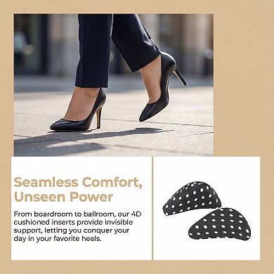 1 Pair Leopard Print Polka Dot High Heels Toe Pads Women's Soft Foam Forefoot Insoles