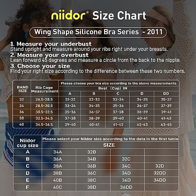 Niidor Women's Adhesive Bra Strapless Backless Pushup Lift Bra