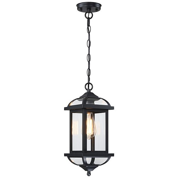 16.25 in. Modern Farmhouse Outdoor Hanging Lantern, Adjustable