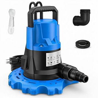 1.5 HP Automatic Pool Cover Pump 5000 GPH Submersible Water Removal Pump 26ft Cord 1 pc