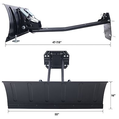 ELEMENT ACE Universal ATV UTV Snow Plow Kit Steel Blade Complete Mounting Package
