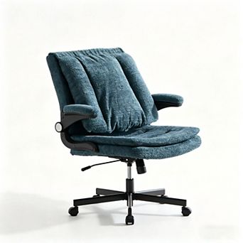 YIORTWO Ergonomic Office Chair with Flip Up Back Wide Seat and Lumbar