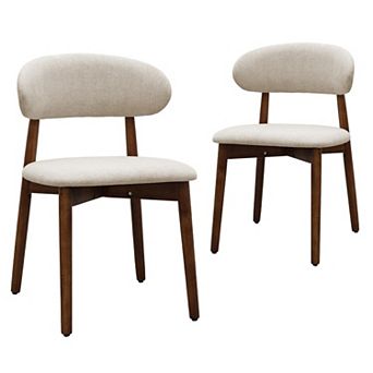 YIORTWO Upholstered Dining Chairs Set of 2 with Solid Wood Legs