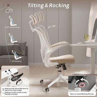Loheer High Back Ergonomic Mesh Office Chair with Adjustable Headrest and Lumbar Support