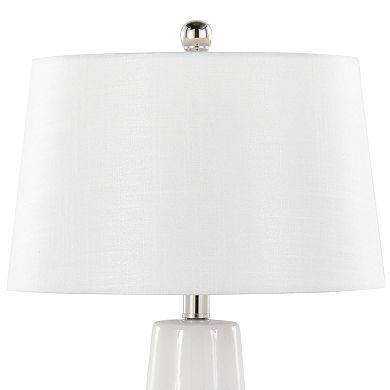 Loheer Penelope Contemporary Ceramic Table Lamp with Fabric Shade