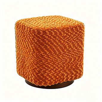 Loheer Swivel Vanity Stool for Women, Upholstered Makeup Chair for Bedroom