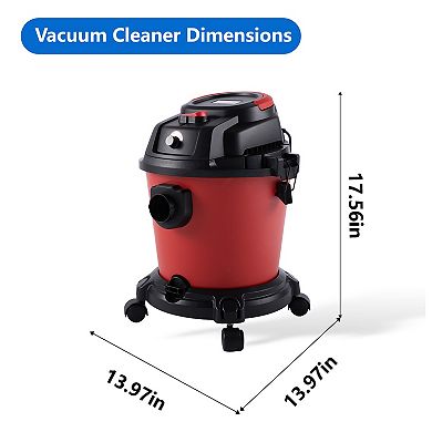 LOHEER Wet Dry Vacuum 8 Gallon 6 Peak HP Vacuum Cleaner with Blower Function for Home