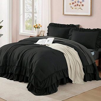 Farmhouse Ruffle Shabby Chic Bedding Set, 7 Pieces, All Season