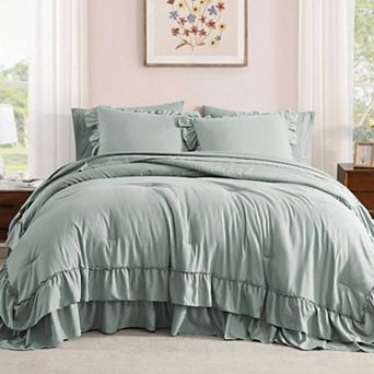Farmhouse Ruffle Shabby Chic Bedding Set, 7 Pieces, All Season