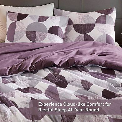3 - Piece Comforter Set with Pillow Shams - Modern Design, Soft Microfiber