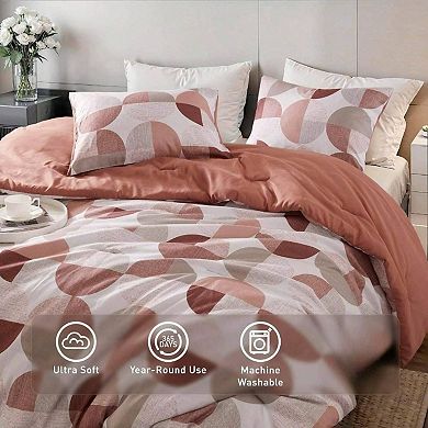 3 - Piece Comforter Set with Pillow Shams - Modern Design, Soft Microfiber
