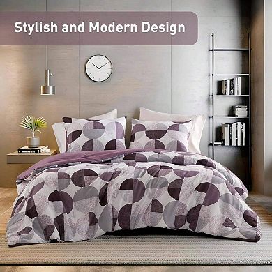 3 - Piece Comforter Set with Pillow Shams - Modern Design, Soft Microfiber
