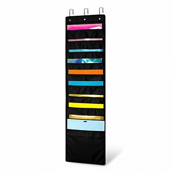Hanging Organizer Paper Storage 10 Pockets Over Door Craft Vinyl Holder