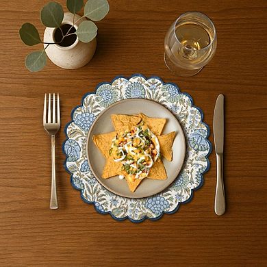100% Cotton Washable Placemats Embroidery Block Print Decorative Table Mats For Gifting Daily Use