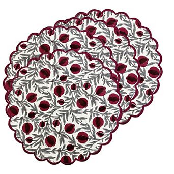100% Cotton Washable Placemats Embroidery Block Print Decorative Table Mats For Gifting Daily Use