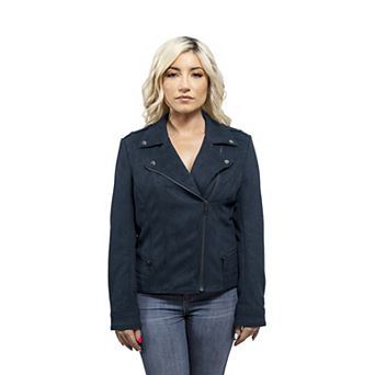 Women's Whet Blu Molly Faux Suede Sculpted Moto Jacket