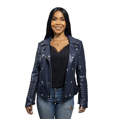 Women's Whet Blu Brooklyn-Inspired Motorcycle Jacket