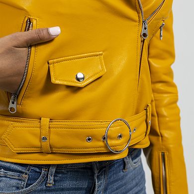 Women's Whet Blu Asymmetrical Faux Leather Jacket