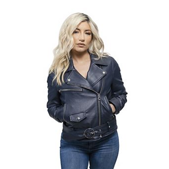 Women's Whet Blu Asymmetrical Faux Leather Jacket