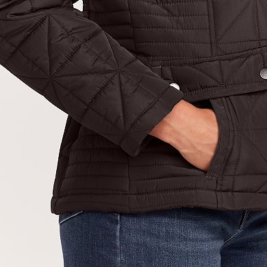 Women's Weathercast Corduroy Trim Quilted Barn Jacket