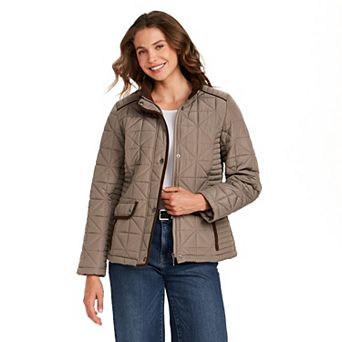 Women's Weathercast Corduroy Trim Quilted Barn Jacket