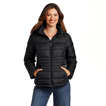 Women's Weathercast Hooded Zip Front Puffer Jacket