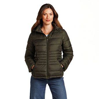 Women's Weathercast Hooded Zip Front Puffer Jacket