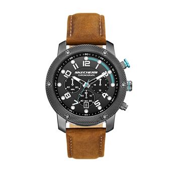Skechers® Men's Kildare Chronograph Leather Strap Watch