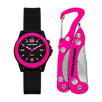 Skechers® Women's Work Silicone Strap Watch & Multi-Tool 2 pc Gift Set