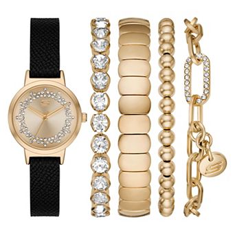 Skechers® Women's Strap Watch & 4 Bracelets 5 pc Gift Set