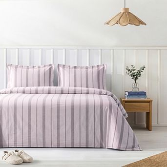 American Soft Linen Washed Cotton Percale Duvet Cover Set