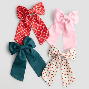 Girls Addie & Tate Oversized Print Bow 4-Pack