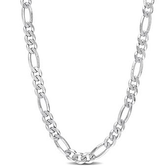 Stella Grace Sterling Silver Figaro Chain Necklace