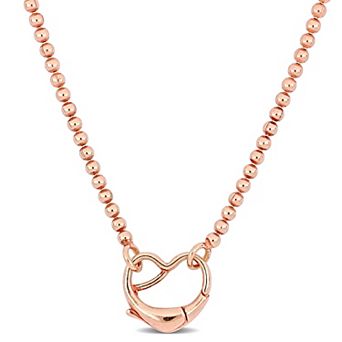 Stella Grace Sterling Silver Heart Beaded Necklace