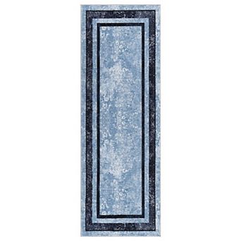 ANIXOL Washable Area Rug, Modern Geometric Print, Non-Slip, Foldable, for Kitchen, Bathroom