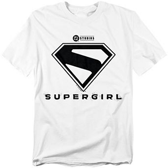 Big & Tall DC Comics Supergirl B&W Graphic Tee