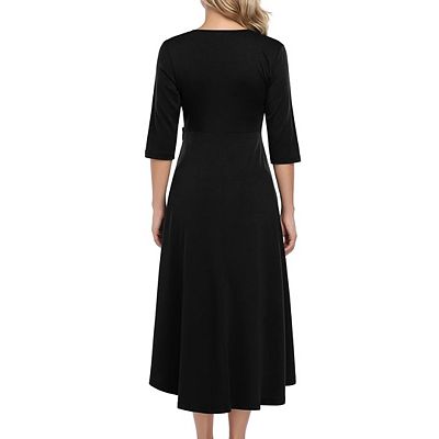pregnancy loose dress Bixock Summer Dress for Women Maternity Midi Dress Crew Neck Short Sleeve A  Line Sundress Loose Long Dress Baby Shower Pregnancy Dresses for