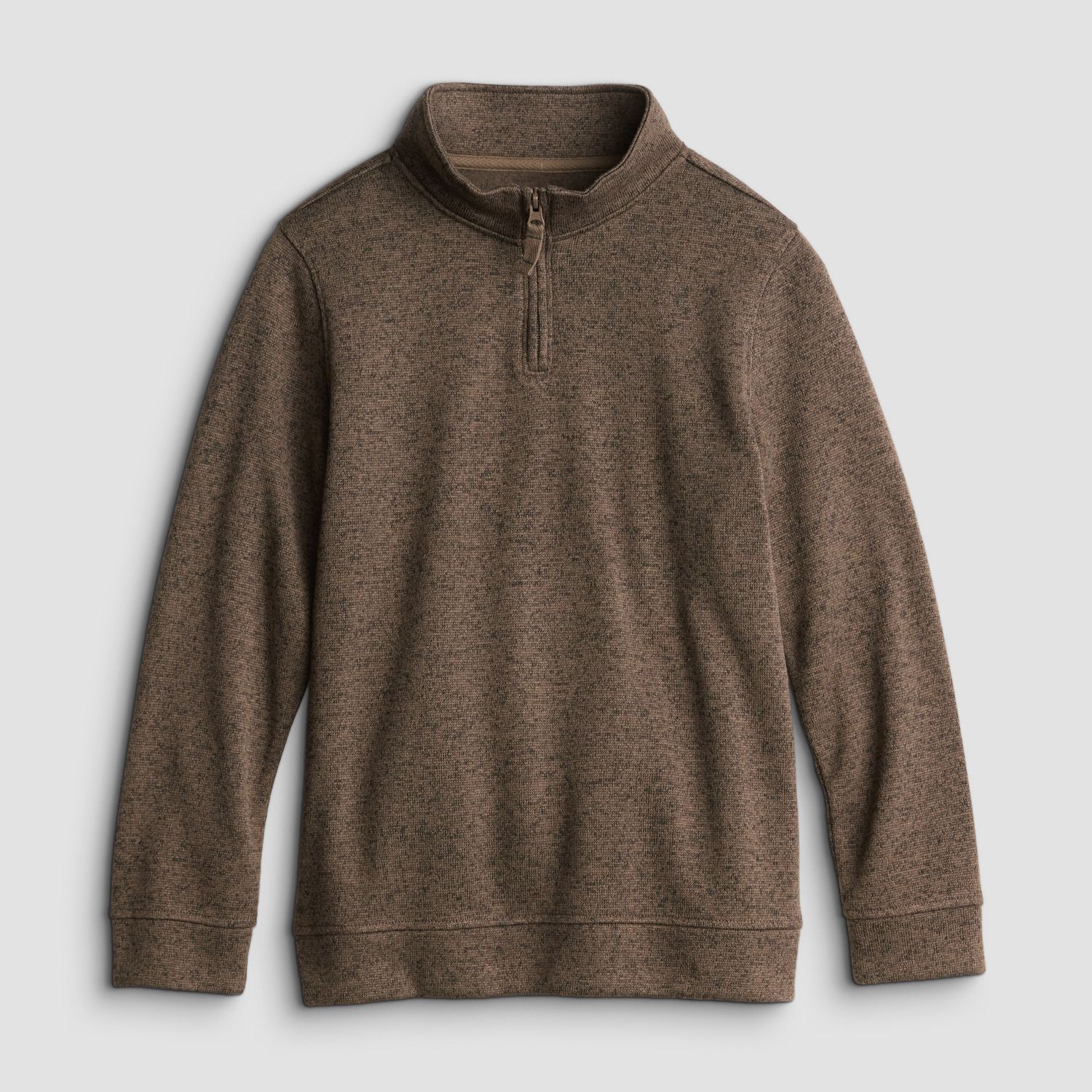 Свитер Sonoma Goods For Life® Quarter-Zip Sweater Fleece in Regular & Husky для мальчиков, цвет: Коричневый