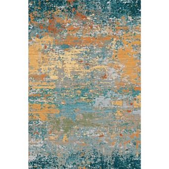 lxt-Modern Abstract Rug Washable Rug Living Room Carpet Folding Non Shedding Neutral Floor Mat